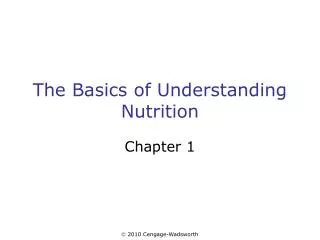 The Basics of Understanding Nutrition
