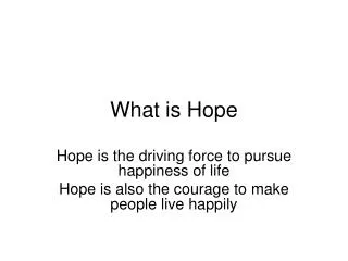 What is Hope