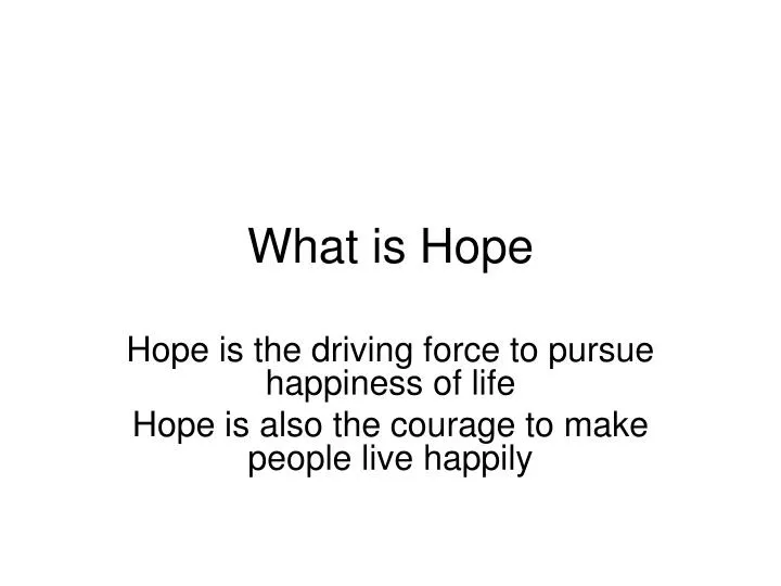 what is hope