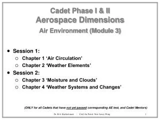 Cadet Phase I &amp; II Aerospace Dimensions Air Environment (Module 3)