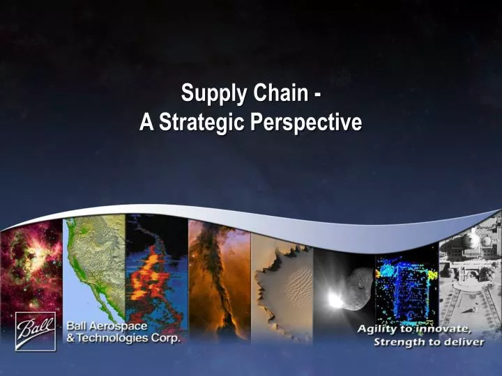 supply chain a strategic perspective