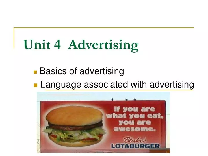unit 4 advertising