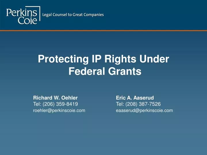 protecting ip rights under federal grants