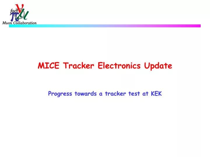 mice tracker electronics update
