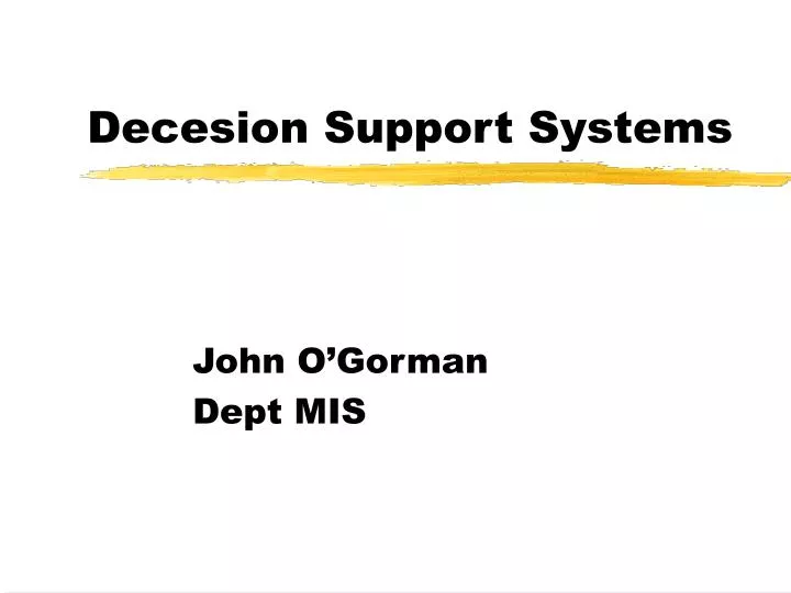 decesion support systems