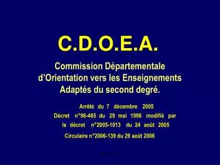 c d o e a
