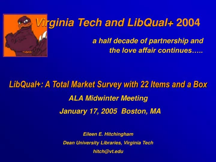 virginia tech and libqual 2004