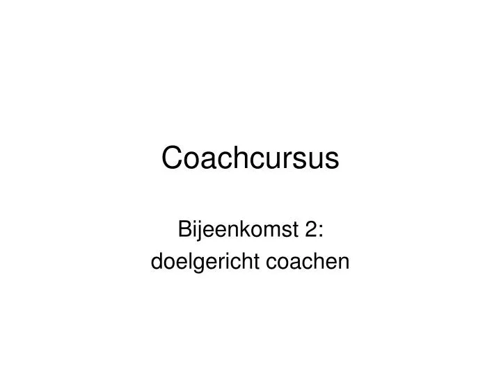 coachcursus