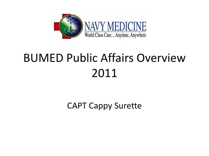 bumed public affairs overview 2011