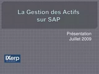 la gestion des actifs sur sap