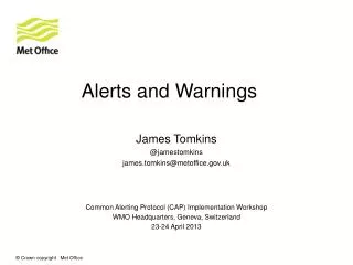 Alerts and Warnings