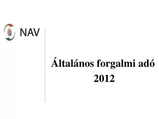 ltal nos forgalmi ad 2012