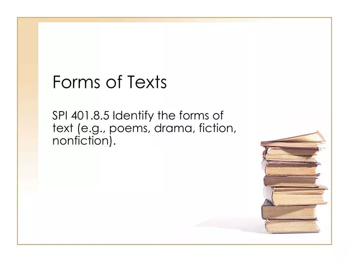 forms of texts