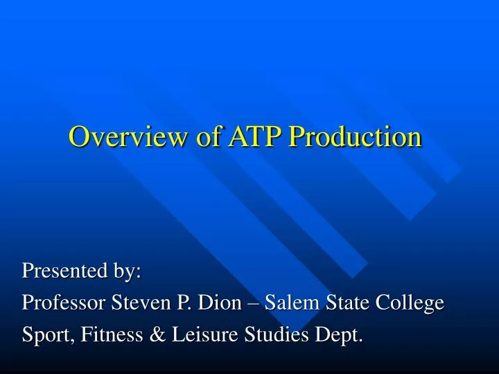 overview of atp production