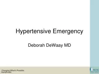 Hypertensive Emergency