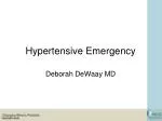 Hypertensive Emergency - slide 1