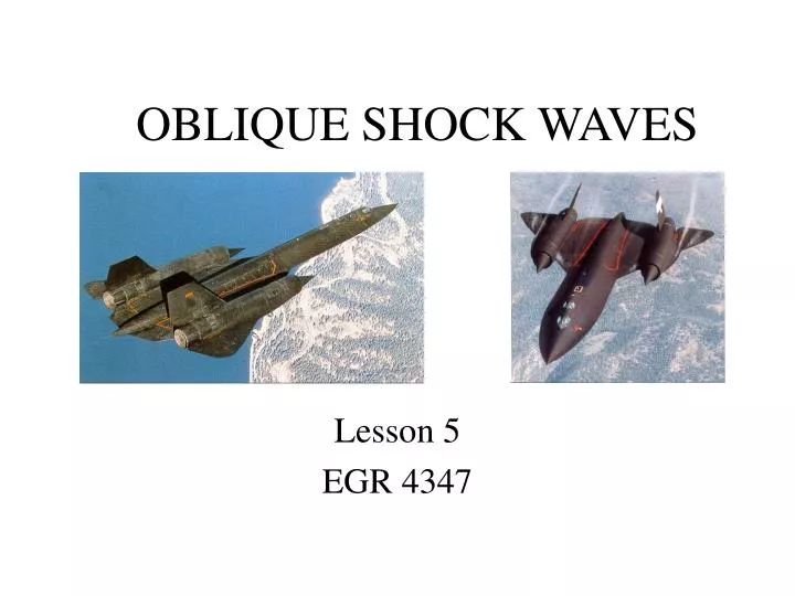 oblique shock waves