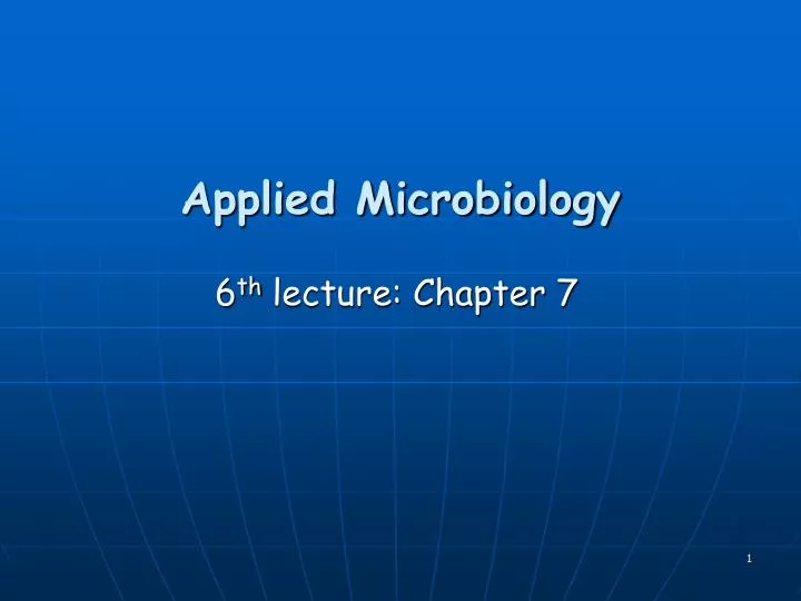 applied microbiology