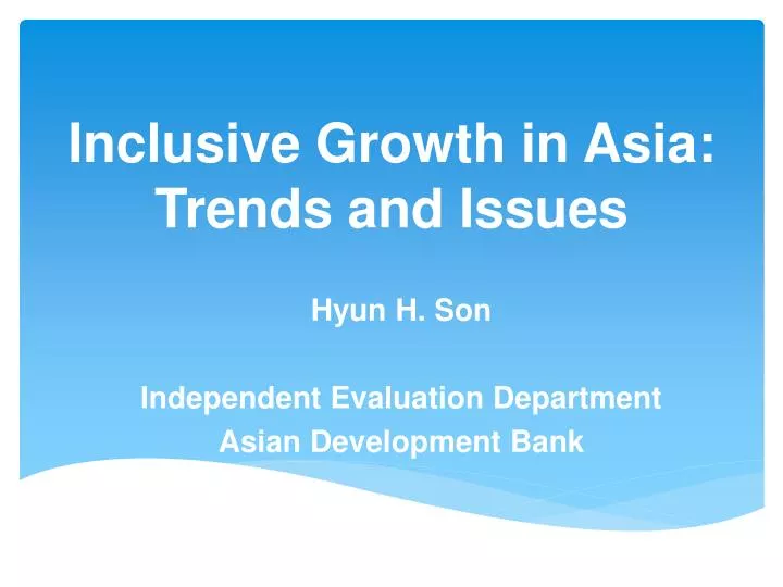 inclusive growth in asia trends and issues