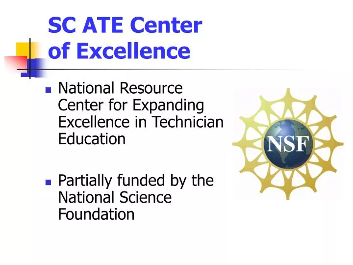 sc ate center of excellence