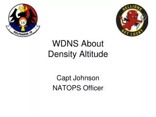 wdns about density altitude