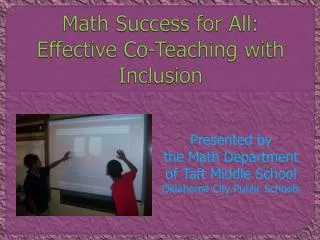 Math Success for All: Effective Co-Teaching with Inclusion