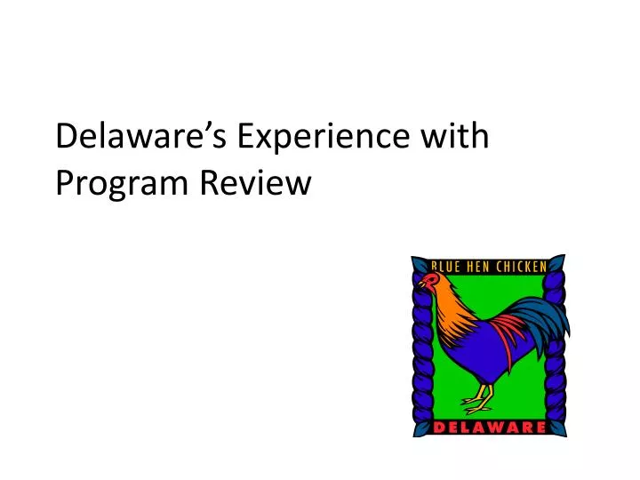 delaware s experience with program review