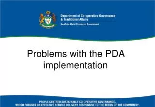 Problems with the PDA implementation