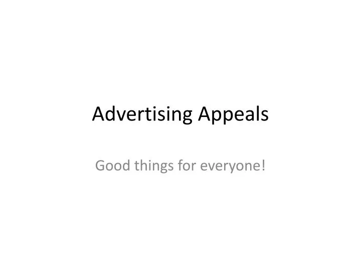 advertising appeals