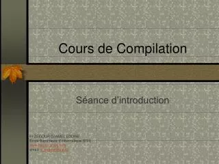 cours de compilation