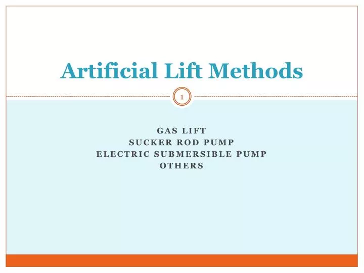 artificial lift methods