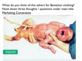 What do you think of this advert for Benetton clothing?
