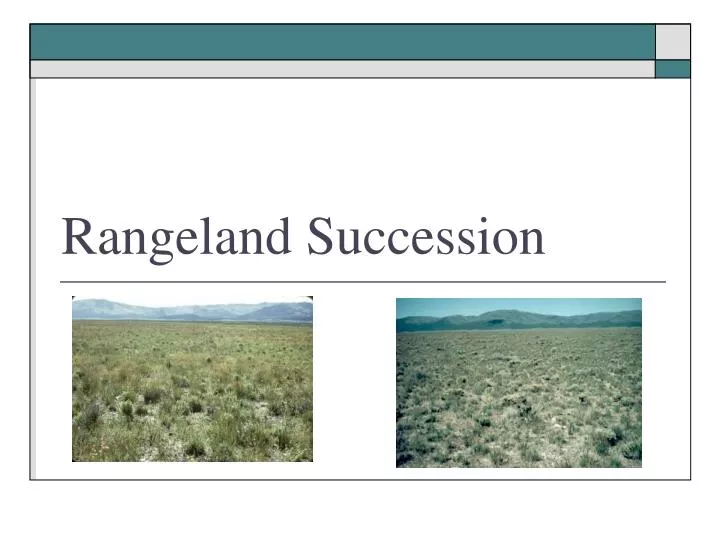 rangeland succession