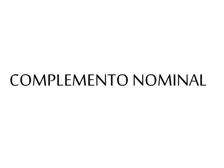 complemento nominal
