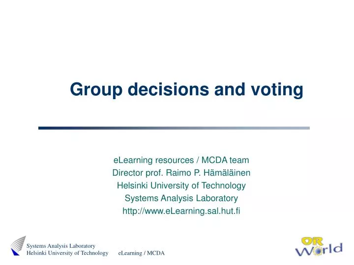 group decisions and voting