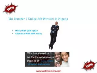 The Number 1 Online Job Provider In Nigeria