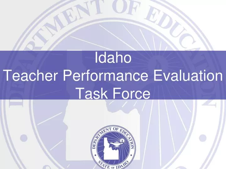 idaho teacher performance evaluation task force