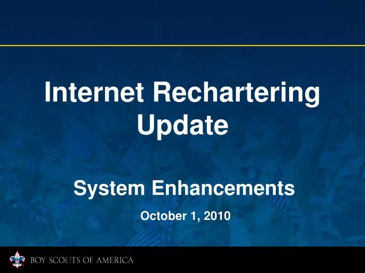 internet rechartering update
