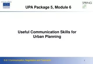 Useful Communication Skills for Urban Planning