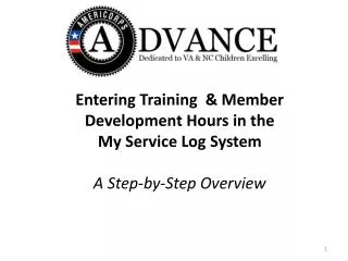 Entering Training &amp; Member Development Hours in the My Service Log System