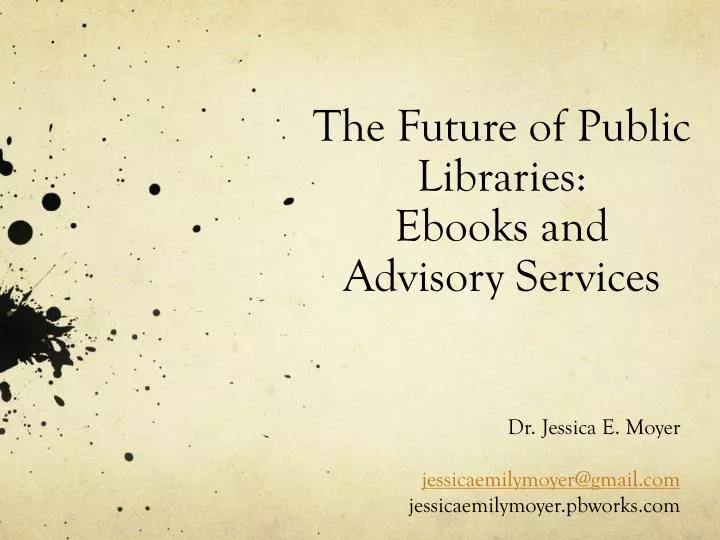 the future of public libraries ebooks and advisory services