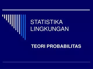 statistika lingkungan