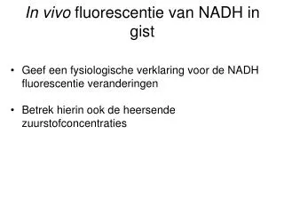 in vivo fluorescentie van nadh in gist