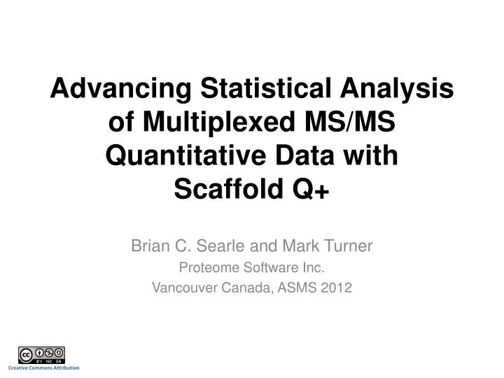 advancing statistical analysis of multiplexed ms ms quantitative data with scaffold q
