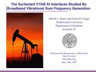 The Surfactant CTAB At Interfaces Studied By Broadband Vibrational Sum Frequency Generation
