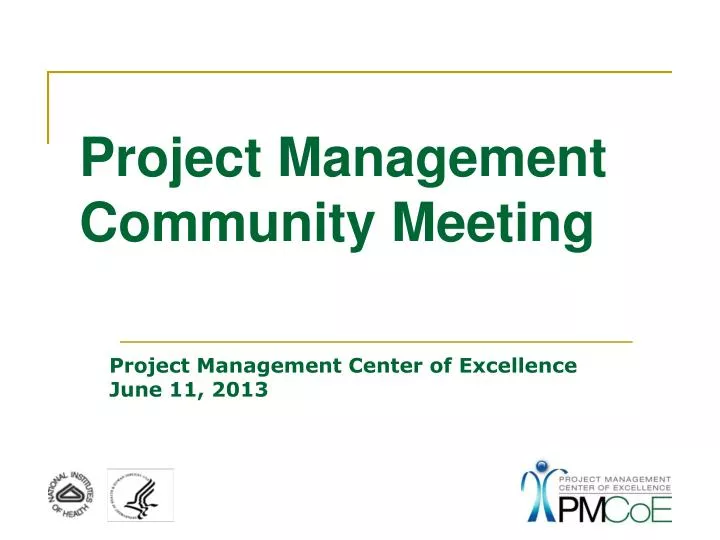 project management community meeting