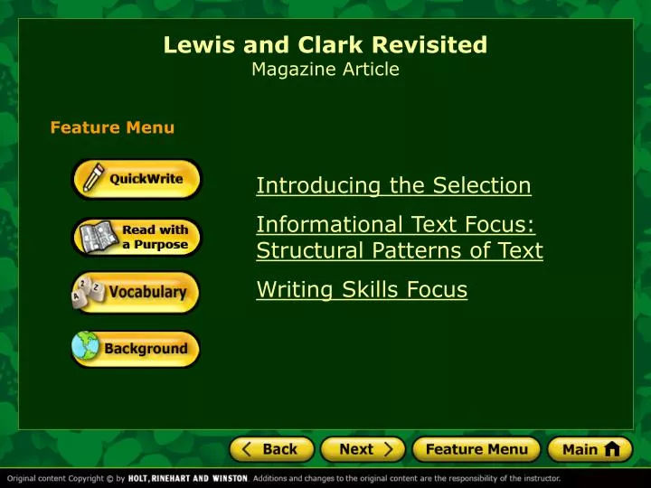 lewis and clark revisited magazine article