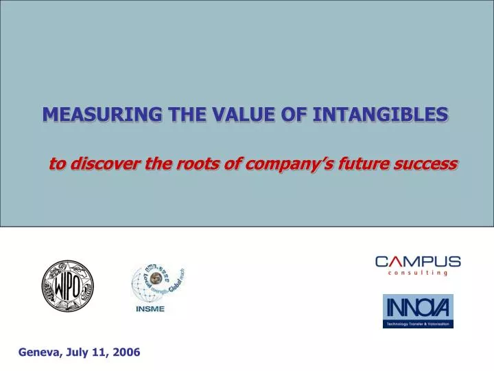measuring the value of intangibles