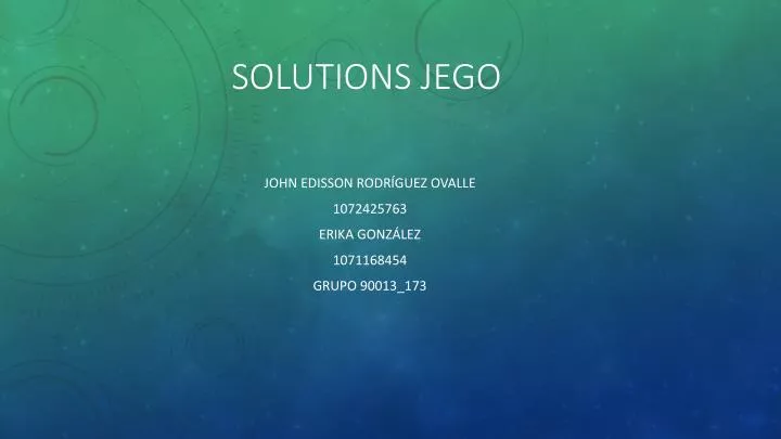 solutions jego