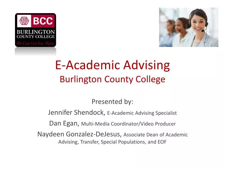 e academic advising burlington county college